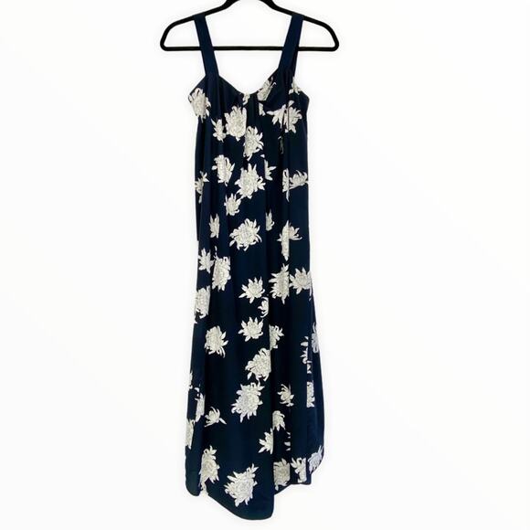 Vince Silk Chrysanthemum Drape Neck Dress in Coastal Blue, Small - Picture 6 of 10